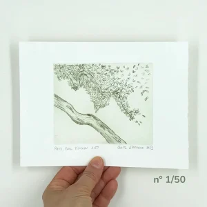 Gravure, "Le parc Monceau", tirage 1
